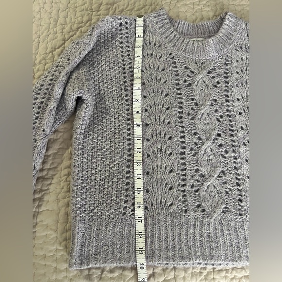 Heartloom lilac Cable Knit long sleeve sweater women’s Small - Picture 6 of 9